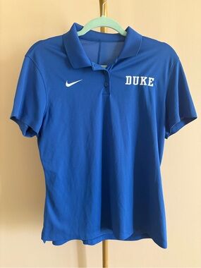 Nike Blue Duke Polo Shirt with White Logo